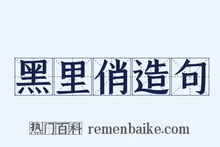 黑里俏造句是什么意思的图片